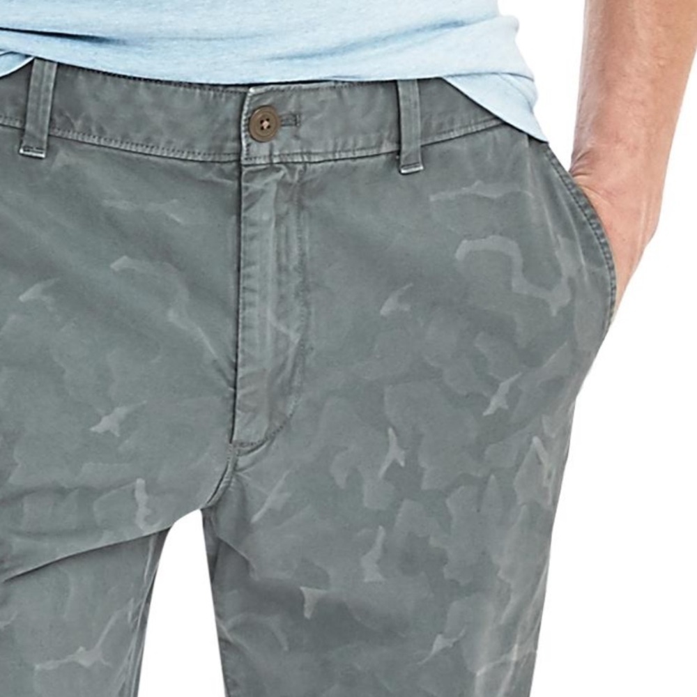 NWT Banana Republic Green Aiden Camo 100% Cotton Slim Straight Chino Pants 36/36 - Picture 2 of 16
